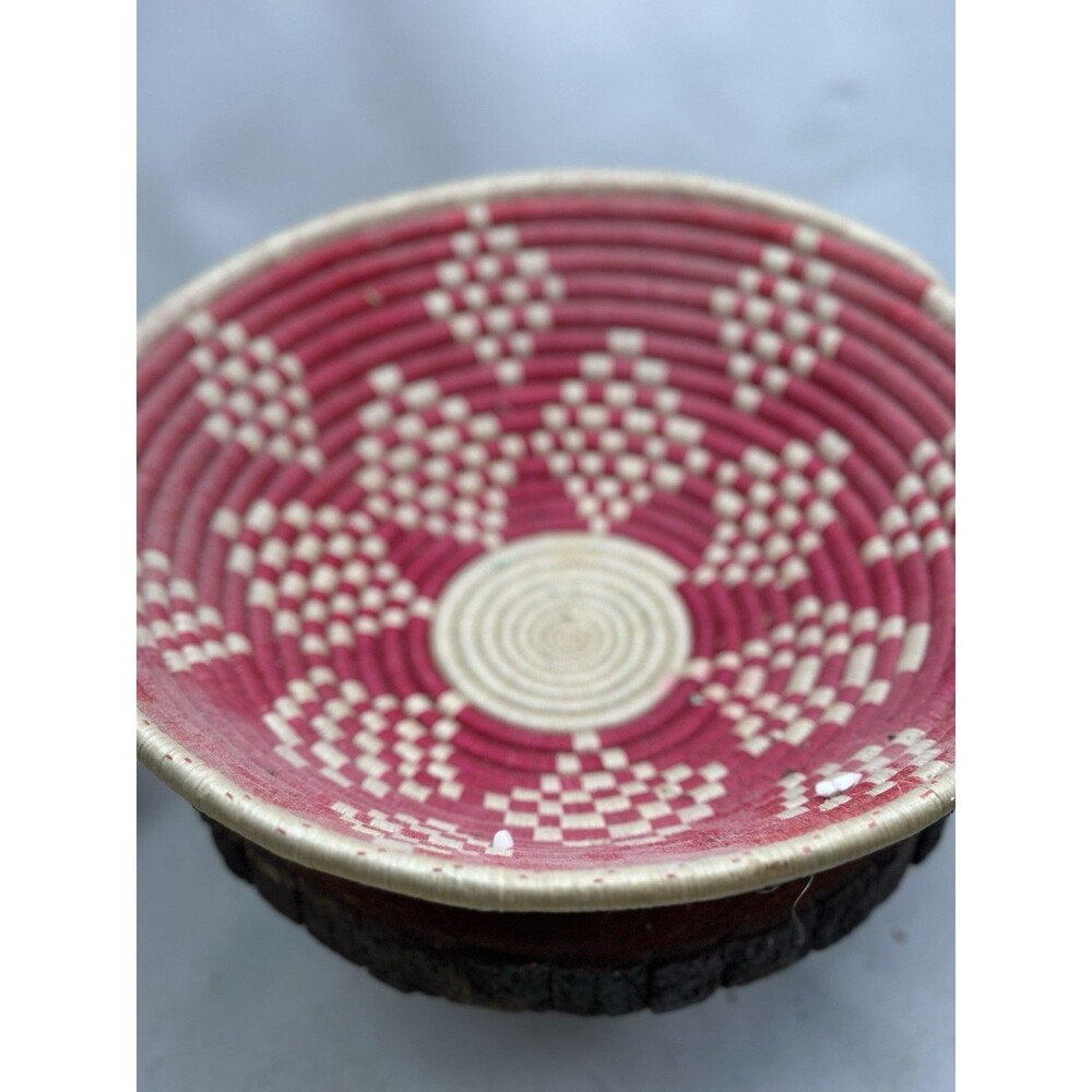 Coil Woven African Handmade Basket Bowl